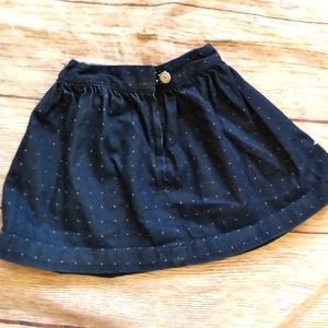 Brooks Brothers red fleece polka dot kids jeans-look skirt sz  5